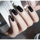 Накладные ногти Nail классические черные, квадрат, средние 24 шт - изображение 1