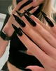Накладні нігті Nail Black чорні, стилет, 20 шт - зображення 1