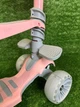 Самокат-беговел 5в1 SCOOTER 3-х колесный сиденье бампер родительская ручка Розовый с серым (JR 3-102) - изображение 8
