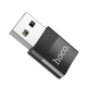Адаптер HOCO UA17 USB Male to Type-C female USB2.0 adapter Black (6931474762009) - изображение 5
