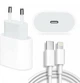 Быстрая зарядка для iphone комплект кабель Type-C Lighting Блок питания 20W 11 / 12 pro max / 13 fast charger - изображение 4