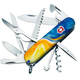 Складной швейцарский нож Victorinox HUNTSMAN UKRAINE 15 функций 91x27x21 мм коробка Blue/Yellow (Vx13713.7_T3250pw) - изображение 1