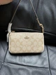 Сумка Coach Nolita 19 In Signature Canvas With Whipstitch C3308 Light Khaki Chalk - зображення 4