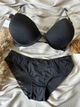 Комплект бюстгальтер push-up + трусики слипы 2345В Weiyesi черный 85B/XL - изображение 1