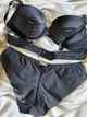 Комплект бюстгальтер push-up + трусики слипы 2345В Weiyesi черный 85B/XL - изображение 2