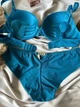 Комплект бюстгальтер push-up + трусики слипы 2345В Weiyesi синий 75B/M - изображение 2