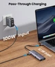 Док-станція USB3.1 Type-C --> HDMI/VGA/USB 3.0х3/RJ45/SD/TF/PD/3,5мм TRRS 100W 10-in-1 CM498 Ugreen - изображение 7