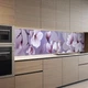 Наклейка на кухонный фартук 65 х 250 см, фотопечать с защитной ламинацией, нежные цветы на розово-фиолетовом(БП-13-fl3420) - изображение 7