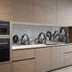 Наклейка на кухонный фартук 60 х 200 см, фотопечать с защитной ламинацией, 3D абстракция металлических шаров(БП-11-ab8411) - изображение 8