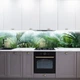 Наклейка на кухонный фартук 60 х 250 см, фотопечать с защитной ламинацией, свежесть тропиков с каплями дождя(БП-12-tx361) - изображение 4