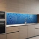 Наклейка на кухонный фартук 65 х 250 см, фотопечать с защитной ламинацией, большие капли дождя на синем фоне(БП-13-tx364) - изображение 5
