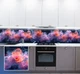 Наклейка на кухонный фартук 60 х 250 см, фотопечать с защитной ламинацией Туманные цветы (БП-s_tx90471-1)(БП-12-s_tx90471) - изображение 4