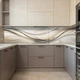 Фото панель универсальная ПЭТ, Самофиксирующая 62 х 205 см (толщина 1,2 мм), бежево-серые 3Д волны(ПЭТ1-ab4700) - изображение 6
