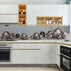 Наклейка на кухонный фартук 65 х 250 см, фотопечать с защитной ламинацией, композиция с 3d шаров на сером фоне(БП-13-ab1771) - изображение 6