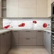 Наклейка на кухонный фартук 65 х 300 см, фотопечать с защитной ламинацией, роза с бокалом вина(БП-15-ed9060) - изображение 3