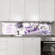 Наклейка на кухонный фартук 60 х 300 см, фотопечать с защитной ламинацией, лавандовые цветы с надписями на(БП-14-fl6846) - изображение 6