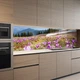 Фото панель универсальная ПЭТ, Самофиксирующая 62 х 305 см (толщина 1,2 мм), поле горных розовых цветов(ПЭТ2-pr1245) - изображение 8