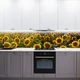 Наклейка на кухонный фартук 60 х 200 см, фотопечать с защитной ламинацией, поле с подсолнухами(БП-11-fl159) - изображение 6