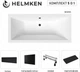 Ванна акриловая Helmken Alvaro 190x90 см (816890D2E3) комплект 5 в 1: прямоугольная ванна, ножки, Черный подголовник, Черная фронтальная и боковая панель - изображение 19
