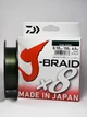 Шнур Daiwa J-Braid x8 150м 0.10мм Dark Green - изображение 1