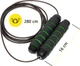 Скакалка швидкісна Cornix Speed Rope Classic з обважнювачем 280 см Чорно-зелена (XR-0352) - зображення 3