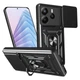 Протиударний чохол Armor Ring + захиcт камери для Xiaomi Redmi Note 14 4G case Simon чорний - зображення 1