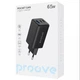 Сетевое зарядное устройство Proove Pocket GaN 65W (2Type-C + USB) Black (WCPG65121201) - изображение 2