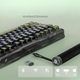 Клавіатура GRAVASTAR Mercury K1 Lite із комбінованим підключенням - Transparent Black - зображення 6