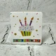 Открытка мини подарочная Happy birthday с блестками 7,1х8,2 см 5504-311 - изображение 1