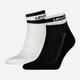 Набор женских носков высоких хлопковых Levi`s Mid Cut Sport Stripe 701226933-001 35-38 2 пары Black/White (8720245583329) - изображение 1