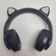 Наушники Bluetooth с кошачьими ушками Cat беспроводные накладные, аккумуляторные наушники с RGB подсветкой и встроенным микрофоном, стильные складные наушники с поддержкой microSD, USB, FM, AUX Черные STN-28-Black - изображение 8