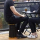 Стілець складний туристичний Telescopic Stool -Чорний з жовтим - зображення 1