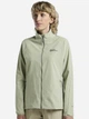 Спортивная кофта женская Jack Wolfskin Prelight Stride JKT W A63776-4137 L Серая с зеленым (4064886448840) - изображение 1