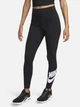 Спортивные леггинсы для фитнеса высокие женские Nike W Nsw Nk Clsc Gx Hr Tight Ftra DV7791-010 XL Черный/Белый (0196153415065) - изображение 1