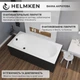 Ванна акриловая Helmken Tressa 160x75 см (86269X73F6) комплект 5 в 1: прямоугольная ванна, ножки, Черный подголовник, Черная фронтальная и боковая панель - изображение 4