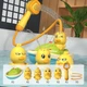 Детский набор игрушек для купания 7в1 Funny Duck уточки для ванной / пляжа с игрушечным душем и лодкой, желтый (100404586) - изображение 5