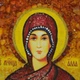 Икона "Святая мученица Алла" янтарная 15х20 - изображение 10