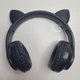 Наушники с кошачьими ушками накладные Cat, Bluetooth-наушники складные аккумуляторные с RGB подсветкой, встроенным микрофоном, MP3 плеером, поддержкой microSD, FM, USB, AUX, стильные беспроводные Черные KTC-82-DBlack - изображение 11