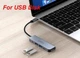Адаптер перетворювач конвертер Type-C - HDMI 4K + USB Qianji 5 в 1 - зображення 3