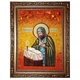 Икона "Святой преподобный Анатолий Печерский" янтарная 20х30 - изображение 2
