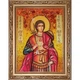 Икона "Святой мученик Евстафий Апсильский" янтарная 15х20 - изображение 2