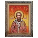 Икона "Святой Григорий Богослов (Назианзин)" янтарная 15х20 - изображение 2