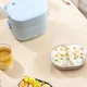 Портативный электрический ланч-бокс объемом 1л Electric lunch box, контейнер для еды с подогревом Голубой LY-800-Blue - изображение 6
