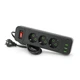 Мережевий фільтр Voltronic F23U-Black 2 м, 3 розетки, 10А - зображення 1