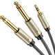 Аудиокабель mini-jack 3.5mm TRS to Dual Jack 6.35mm TS UGREEN AV126 Audio Cable (1m). Gray - изображение 1
