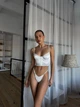 Комплект белья с корсетом и трусиками белый, S - изображение 2