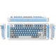 Ігрова клавіатура бездротова MCHOSE X75 Blue/Grey Сиро-блакитний - зображення 2