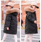 Дитяча зимова куртка Довга Плащ для дівчинки 134-140 Чорна 4300 - изображение 2