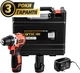 Дрель-шуруповерт аккумуляторный GTM DS12/38BL 12В 38Нм 2 шв + аккумулятор 2 А-ч 2 шт + ЗУ - изображение 1