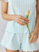 Пижама (футболка + шорты) женская больших размеров хлопковая BARWA garments 0355/356 XL Мятная (2113553564139) - изображение 11